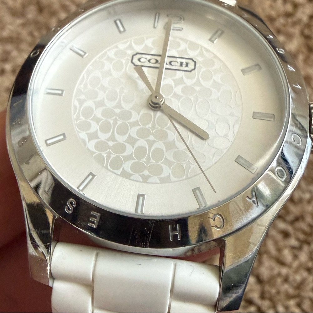 Coach White Signature Watch | Stainless Steel | Needs New Battery - Picture 9 of 14